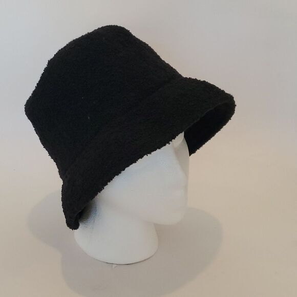 WOOL BLEND WINTER HAT TEXTURED BRIM WOMEN'S TEDDY BEAR TEXTURE - Picture 1 of 5